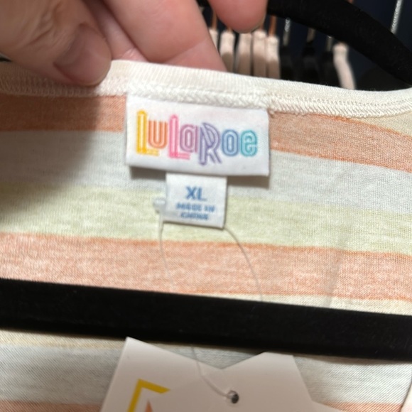 NWT LuLaRoe Orange Yellow White Tank Top Size XL - Picture 4 of 4